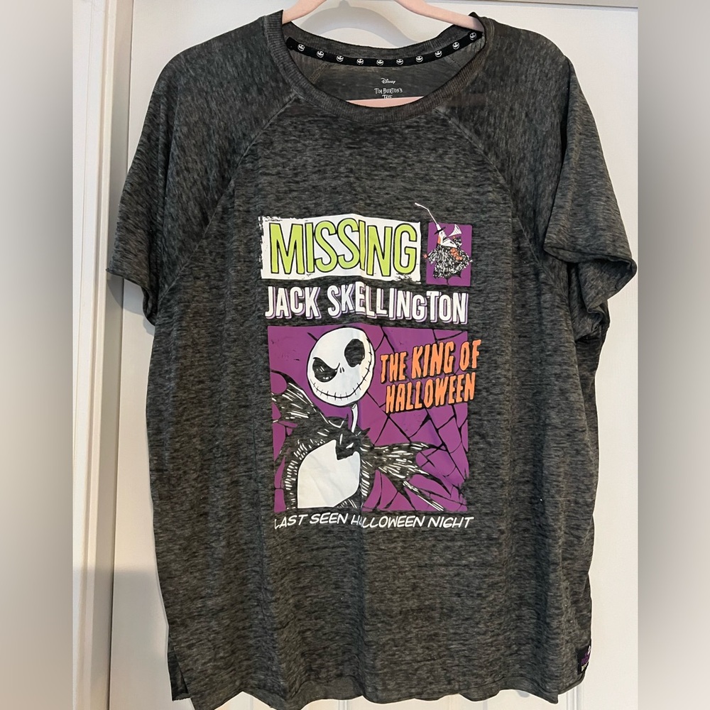 Disney Jack Skellington Gray T-Shirt